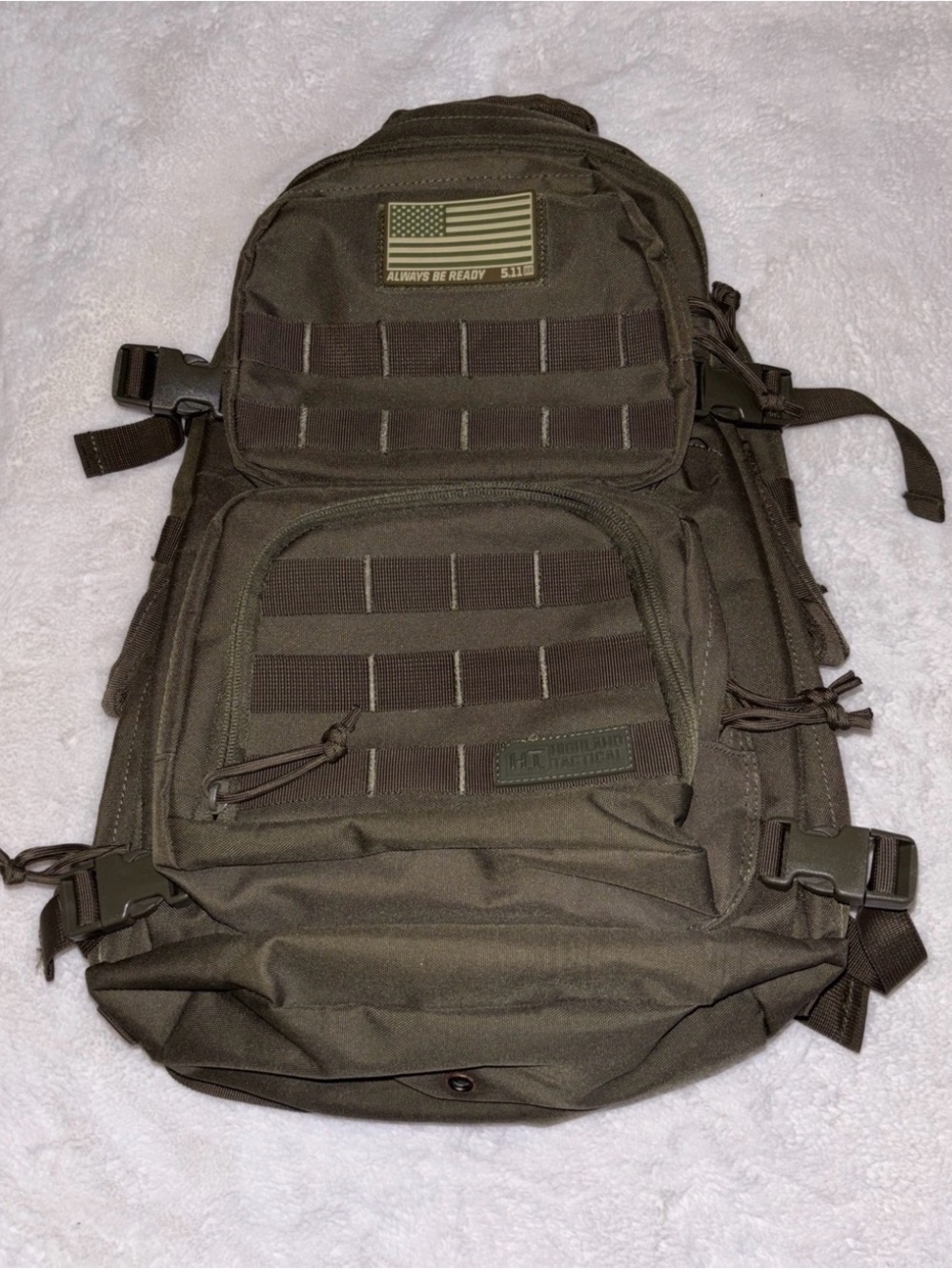 Tactical Olive Green MOLLE Backpack